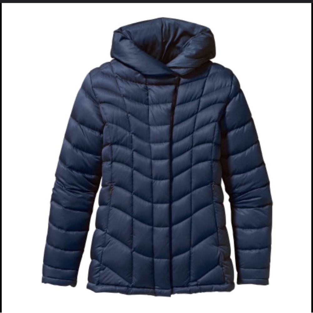 Patagonia Downtown Loft Jacket Quilted Goose Down Navy Blue Puffer Winter Medium